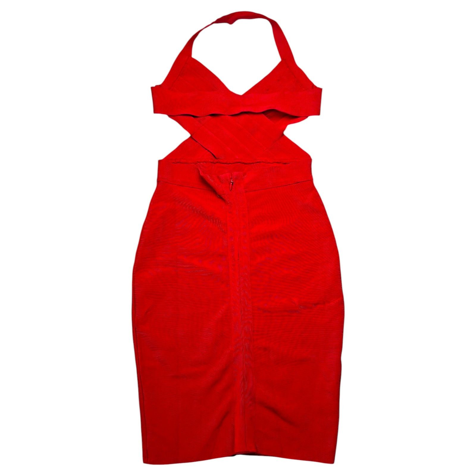 House of CB House of CB Red Bandage Halter Dress Verbena Cross Front Size L / US 10 / IT 46 - 6 Thumbnail