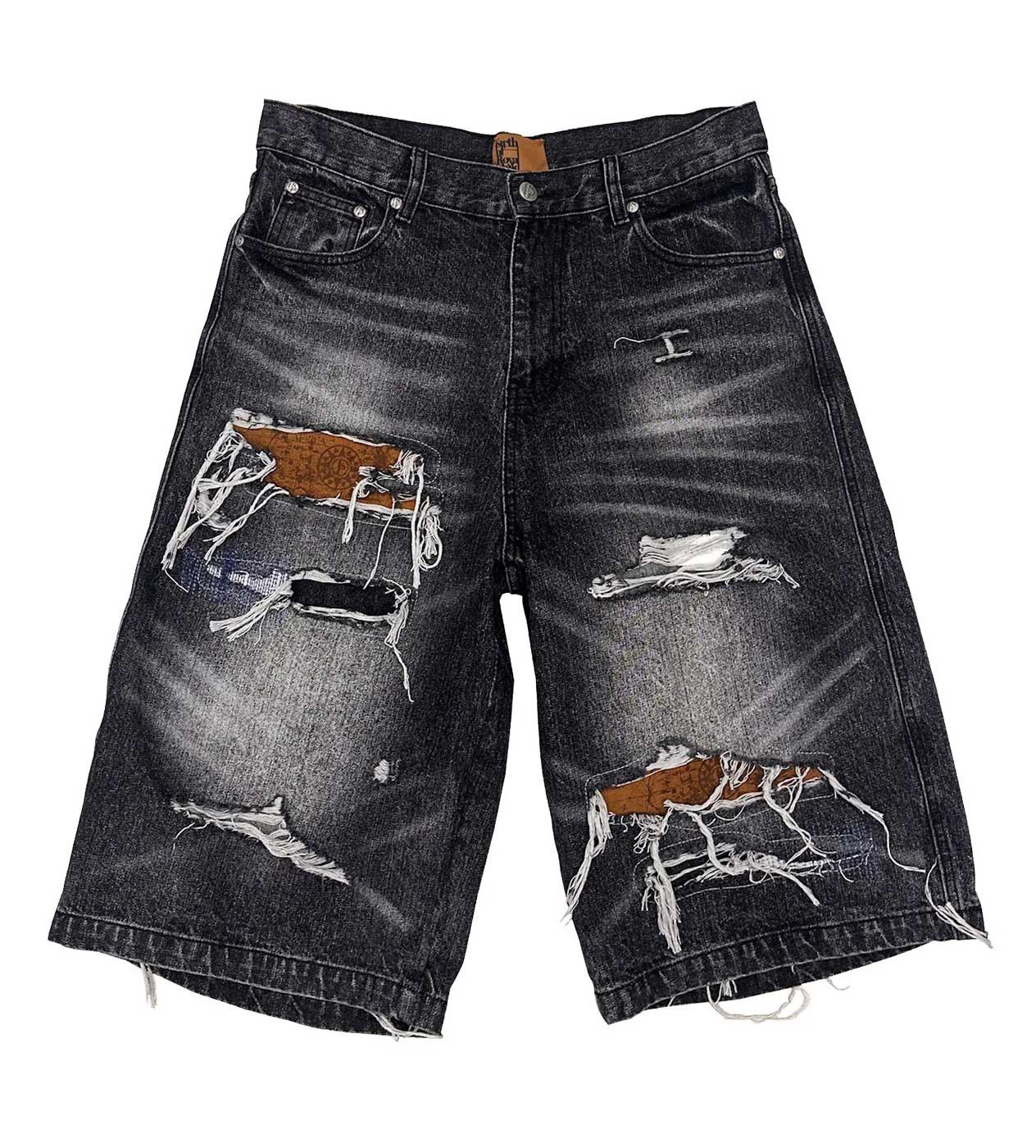 Birth of Royal Child Nautical Treasure Map Destroyed Jorts Size US 32 / EU 48 - 1 Thumbnail
