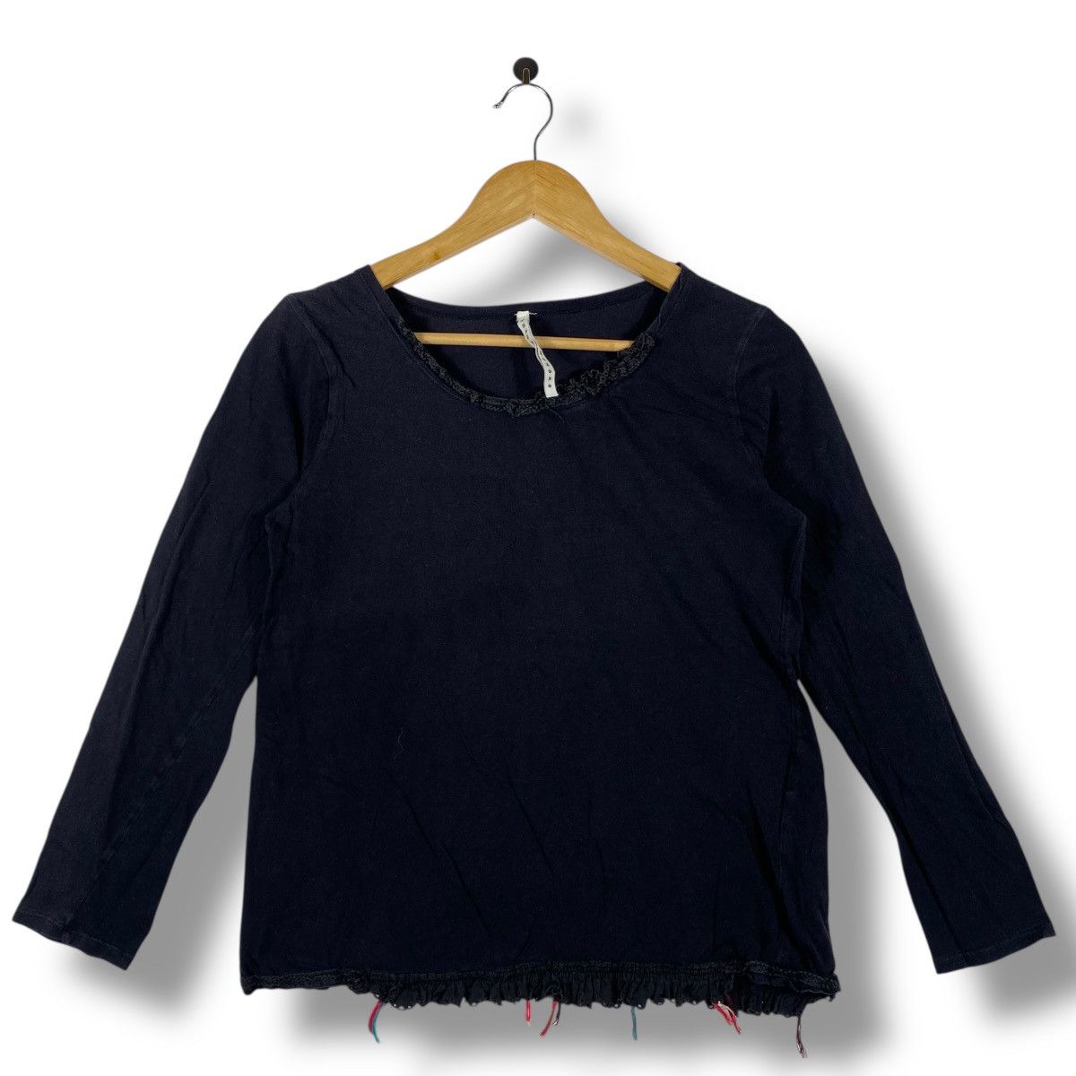 Sunao Kuwahara By Issey Miyake! SUNAO KUWAHARA Women Black Long Sleeve Tops Size M / US 6-8 / IT 42-44 - 1 Thumbnail
