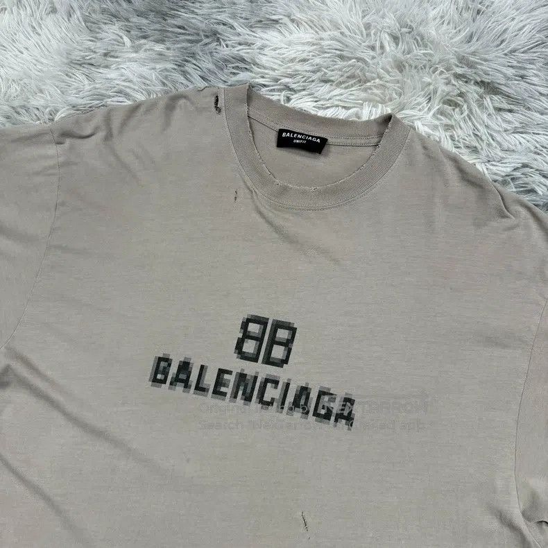 Balenciaga Balenciaga Mosaic Destruction Short Sleeve Size US XXS / EU 40 - 3 Thumbnail