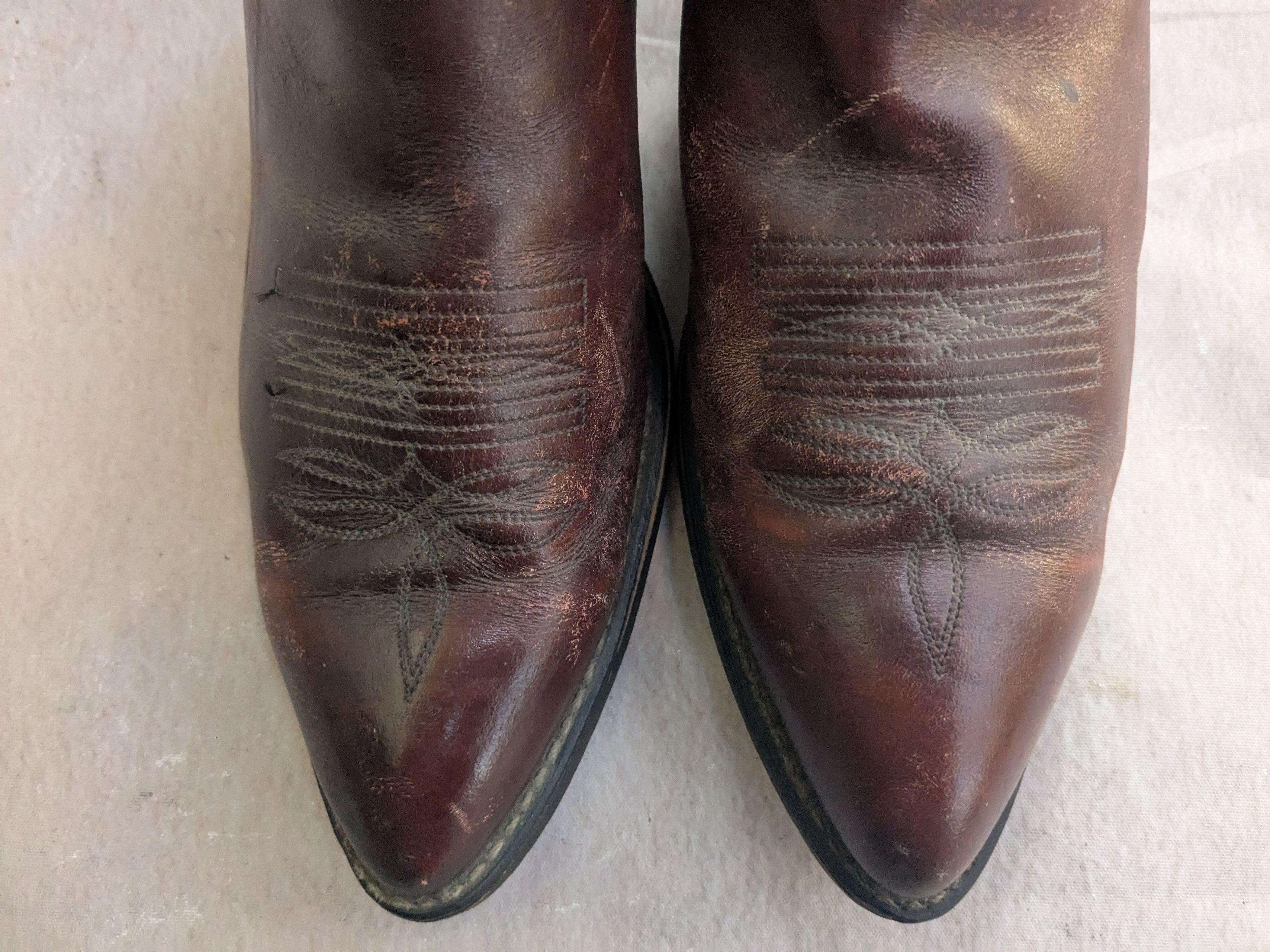 Vintage Acme Cowboy Boots Brown Leather 9 D USA Size US 9 / EU 42 - 5 Thumbnail
