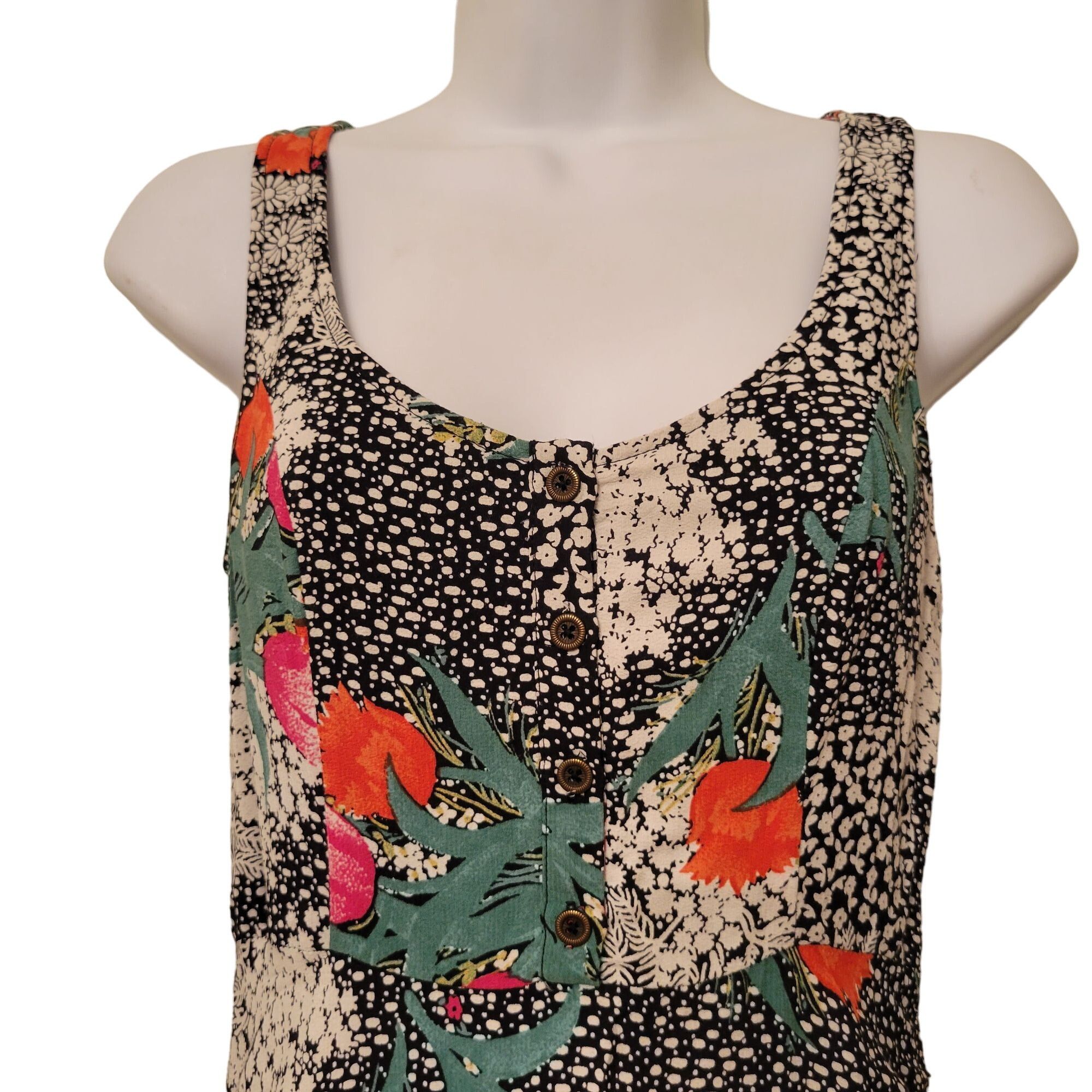 Anthropologie Maeve Anthropologie Black Floral Sleeveless Dress XS VIOLETT Size XS / US 0-2 / IT 36-38 - 3 Thumbnail