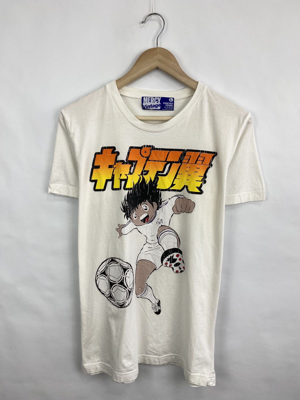 Japanese Brand Y2K Captain Tsubasa Mercy Vintage Design Graphic T-Shirt Size US M / EU 48-50 / 2 - 3 Thumbnail