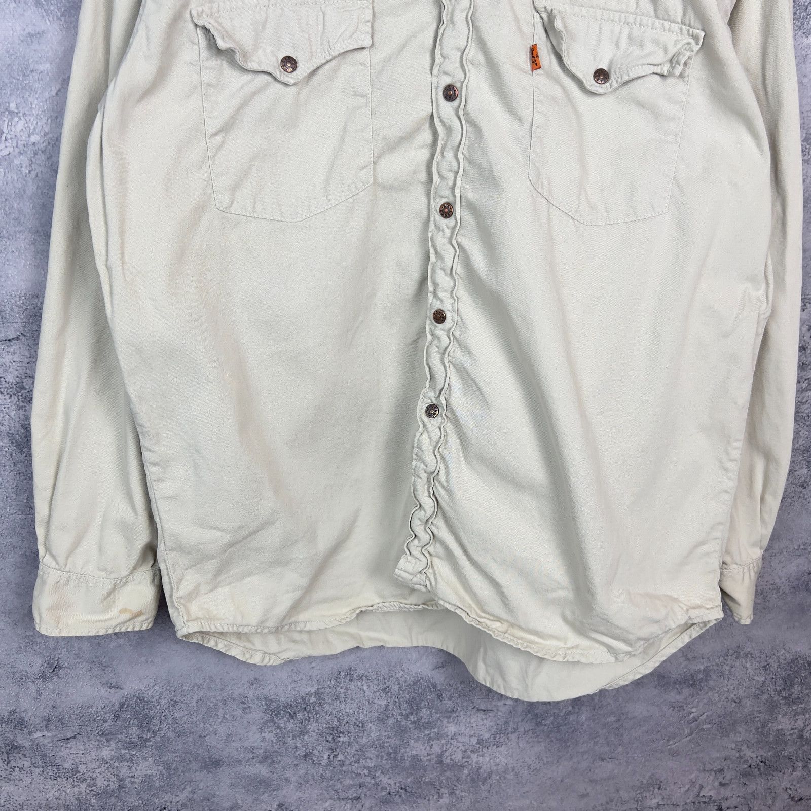 Levi's Levis Shirt Men's Size XL Beige Cotton Long Sleeve` Size US XL / EU 56 / 4 - 3 Thumbnail