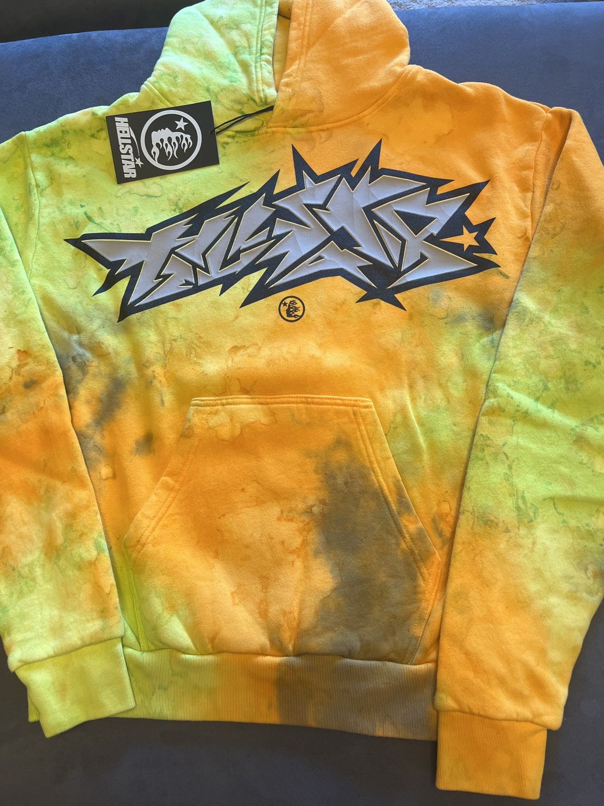 Hellstar holloween drop Vomit tie die hoodie