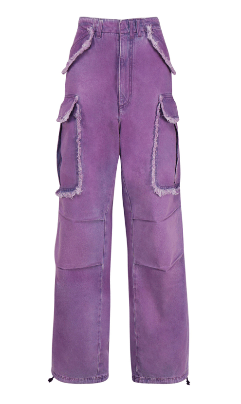 Other DARK PARK DENIM CARGO VIVI ACID PURPLE 8DWP004-F B153001 Size 25" / US 0 / IT 36 - 1 Thumbnail