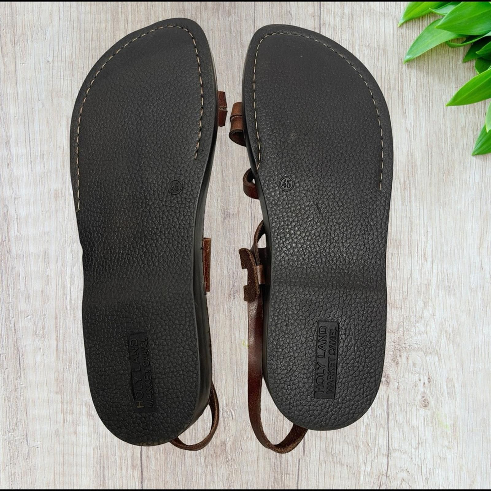 Camel Camel "Jesus" Brown Leather Sandals size 11.5/12 Size US 11.5 / EU 44-45 - 4 Thumbnail