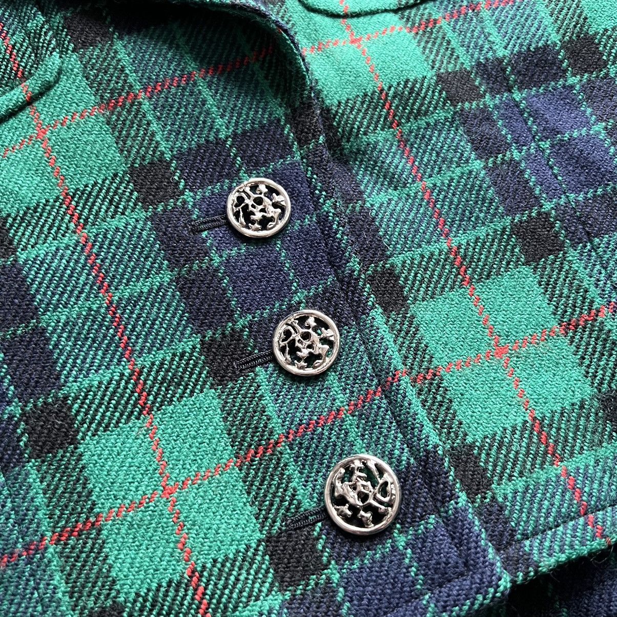 Yves Saint Laurent Archive Saint laurent rive gauche tartan short wool jacket Size L / US 10 / IT 46 - 5 Thumbnail