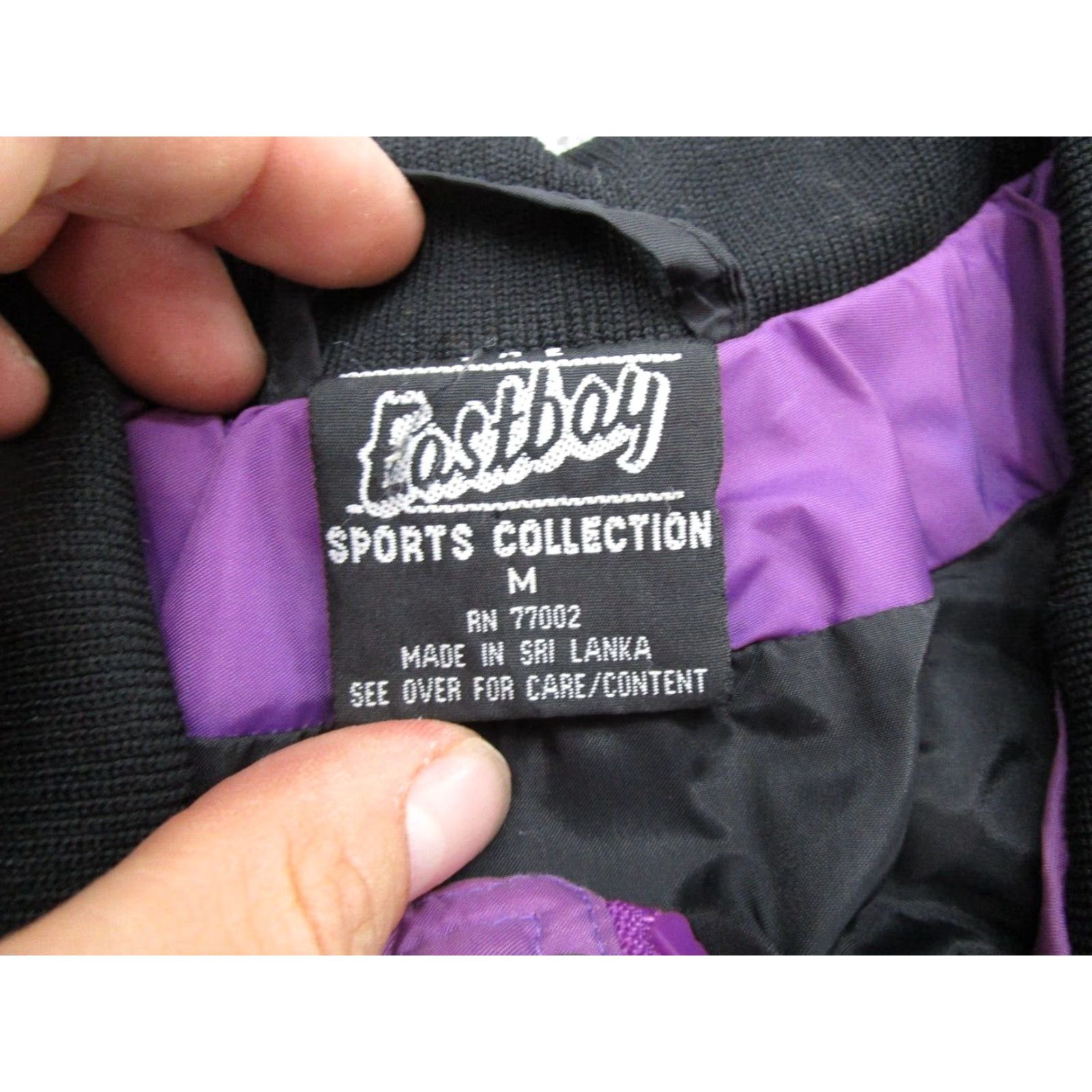 Vintage VTG 90s Easton Windbreaker Purple Track Jacket Mens M Nylon Baseball Long Sleeve Casual Sports Size US M / EU 48-50 / 2 - 2 Thumbnail