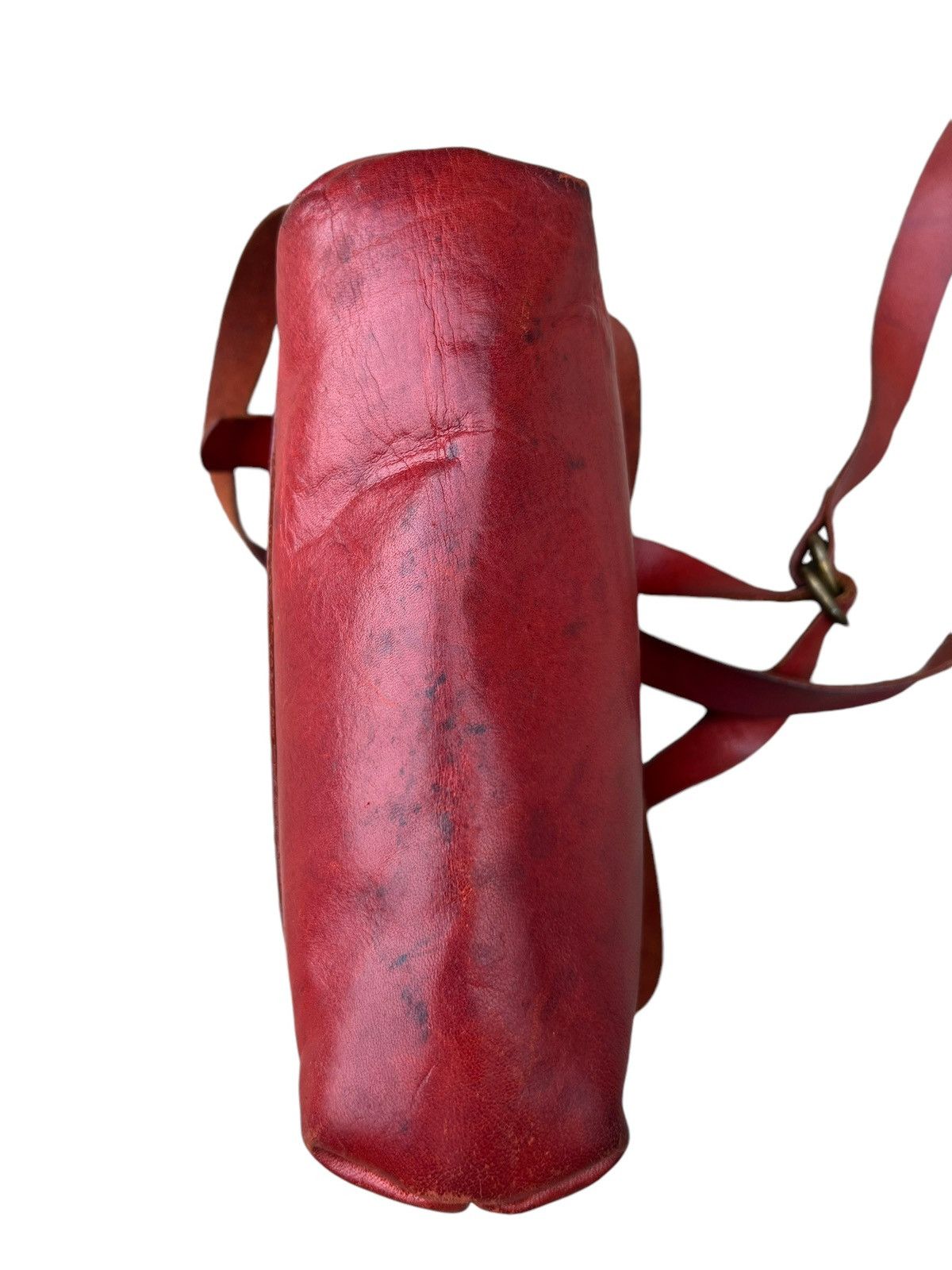 Leather Vintage Kissora Japan Fade Distress Patina Leather Sling Bag Size ONE SIZE - 19 Thumbnail