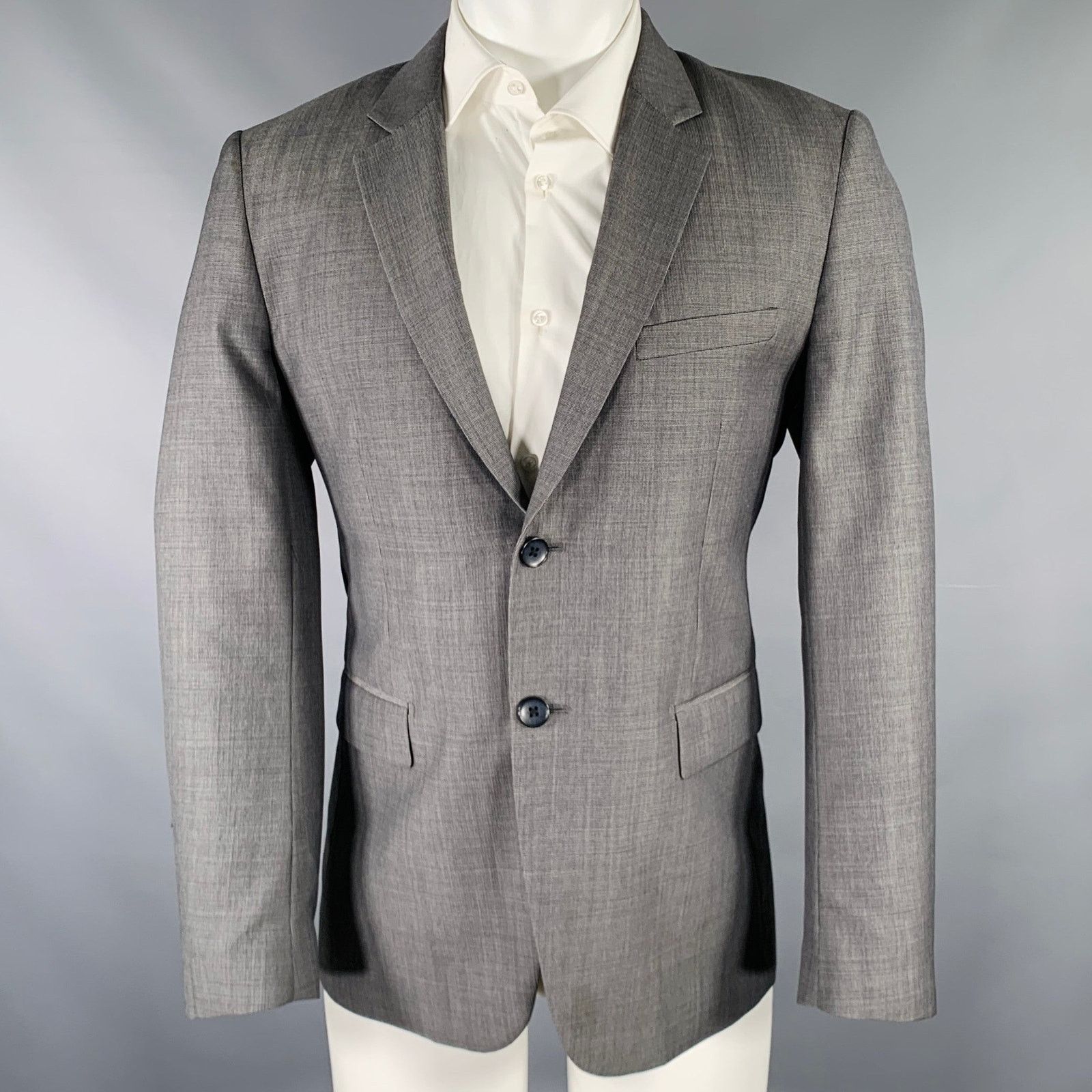 Theory THEORY Size 40 Short Grey Wool Notch Lapel Sport Coat Size 40R - 1 Thumbnail