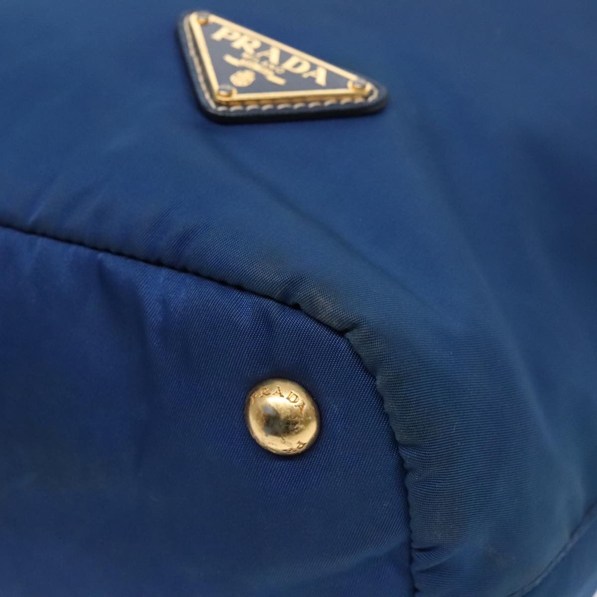 Prada PRADA Tote Bag Nylon Blue Gold Size ONE SIZE - 10 Thumbnail