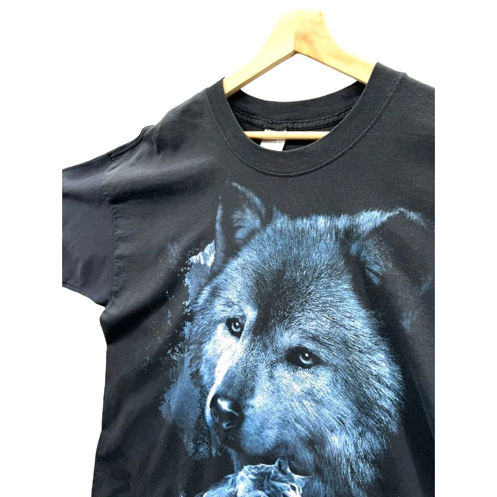 Vintage 2000's Night Wolf Animal Nature Graphic Tee Size US XXL / EU 58 / 5 - 5 Thumbnail