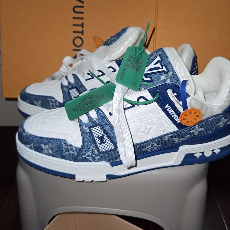 Louis Vuitton Louis Vuitton Denim Leather Casual Sneakers 0079 Size US 8.5 / EU 41-42 - 1 Thumbnail