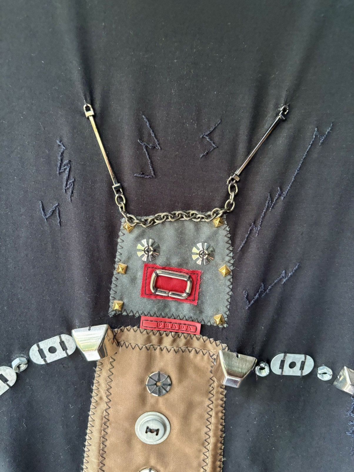 Prada Prada Robot T-Shirt (2004)- Metal & Embroidery Appliqué. XL Size US XL / EU 56 / 4 - 3 Thumbnail