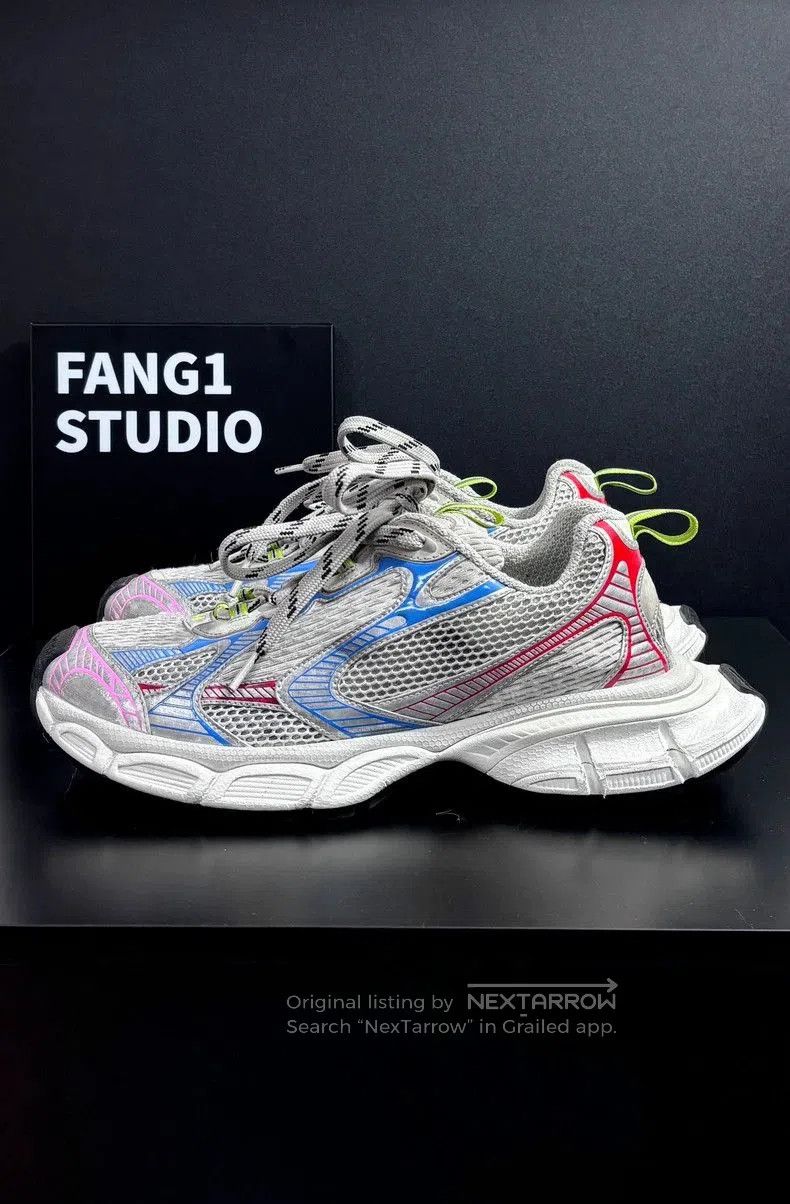 Balenciaga Balenciaga 3xl Rainbow Color White Red Blue Low. Size US 10 / EU 43 - 4 Thumbnail