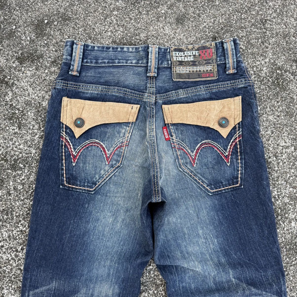 Edwin VINTAGE EDWIN FLARE DENIM FADED JEAN PANTS Size US 30 / EU 46 - 10 Thumbnail