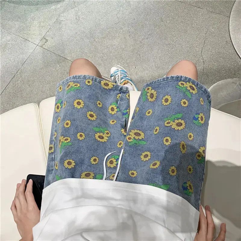 Japanese Brand Retro printed casual denim shorts Size US 32 / EU 48 - 2 Thumbnail