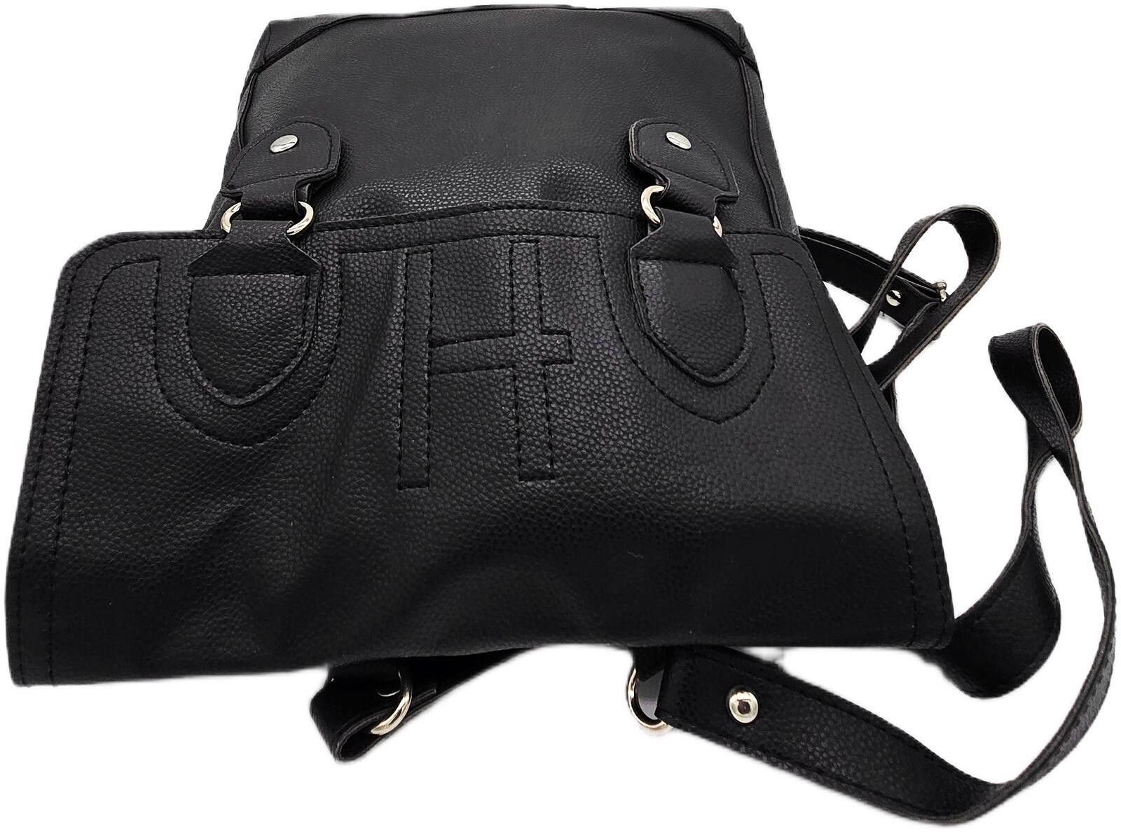 Other Black Faux Leather Backpack Size ONE SIZE - 7 Thumbnail