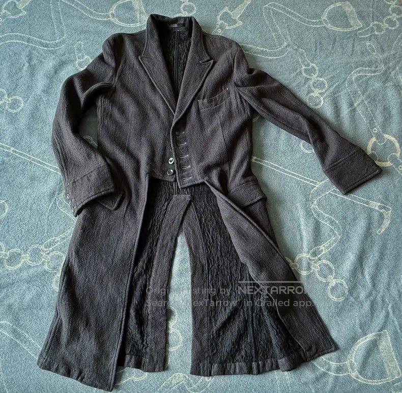 Yohji Yamamoto Yohji Yamamoto Runway Wool Coat Size US M / EU 48-50 / 2 - 2 Thumbnail
