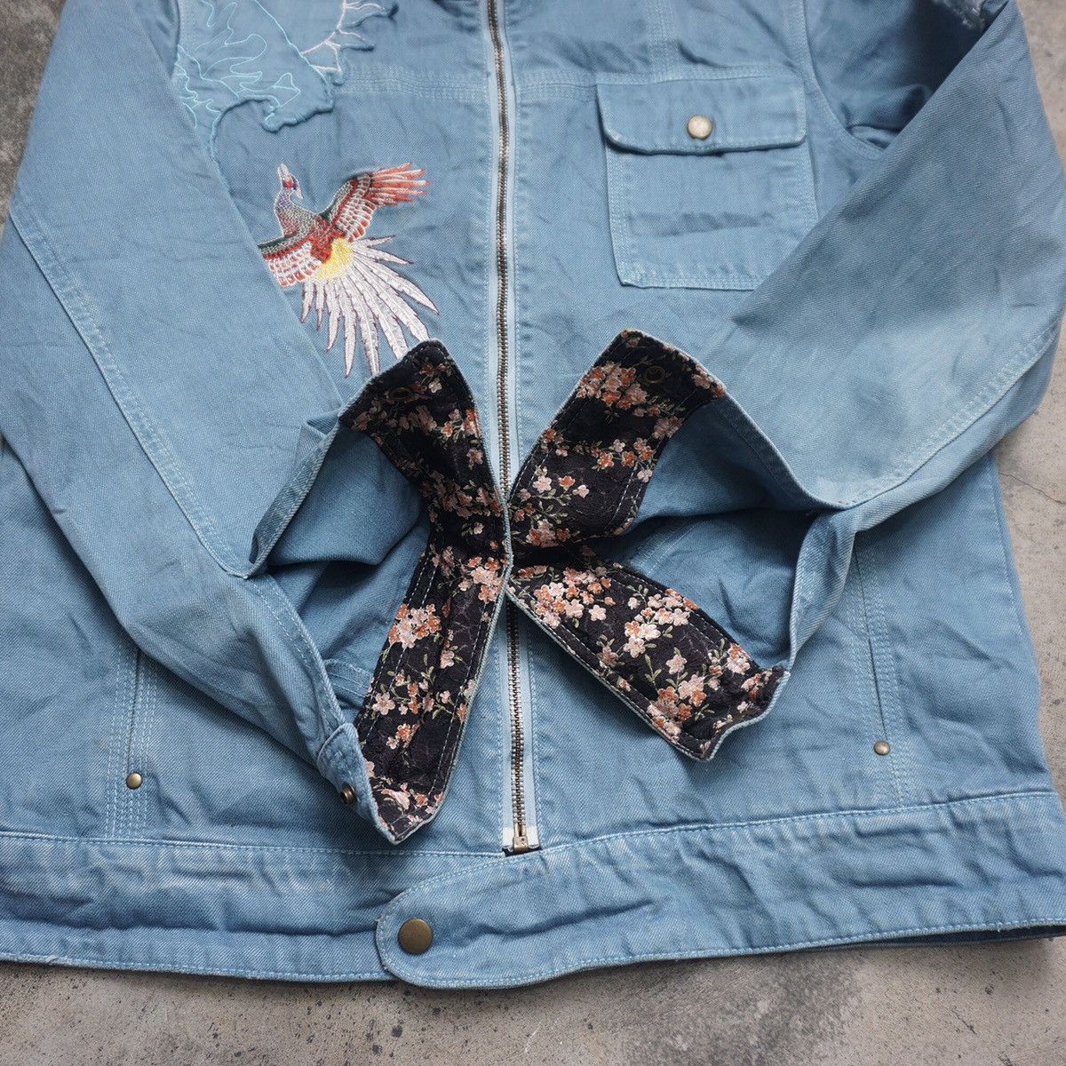 Japanese Brand GEMSTONE sukajan denim Jacket Size US M / EU 48-50 / 2 - 13 Thumbnail