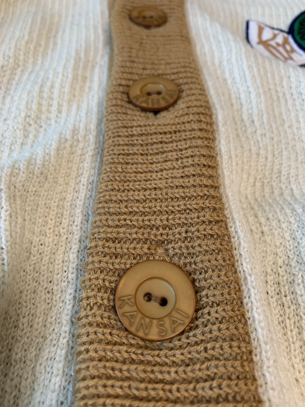 Japanese Brand Kansai Yamamoto O2 Artand Craft Knitted Cardigan Made Japan Size US M / EU 48-50 / 2 - 6 Thumbnail