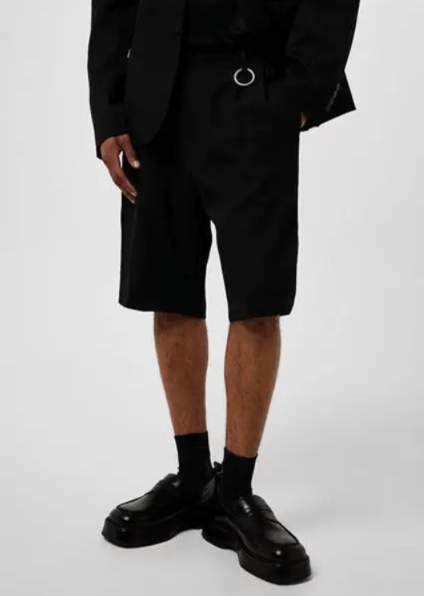 Jacquemus Jacquemus Pleated Ring Detailed Shorts In Black Size US 34 / EU 50 - 1 Thumbnail