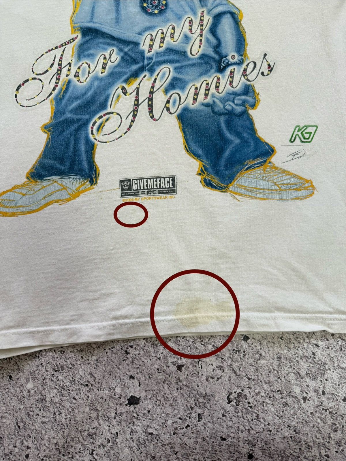 Affliction × Rap Tees × Vintage Vintage 2006 Give Me Face For My Homies Rap T-Shirt Hype Y2K Size US XL / EU 56 / 4 - 13 Thumbnail