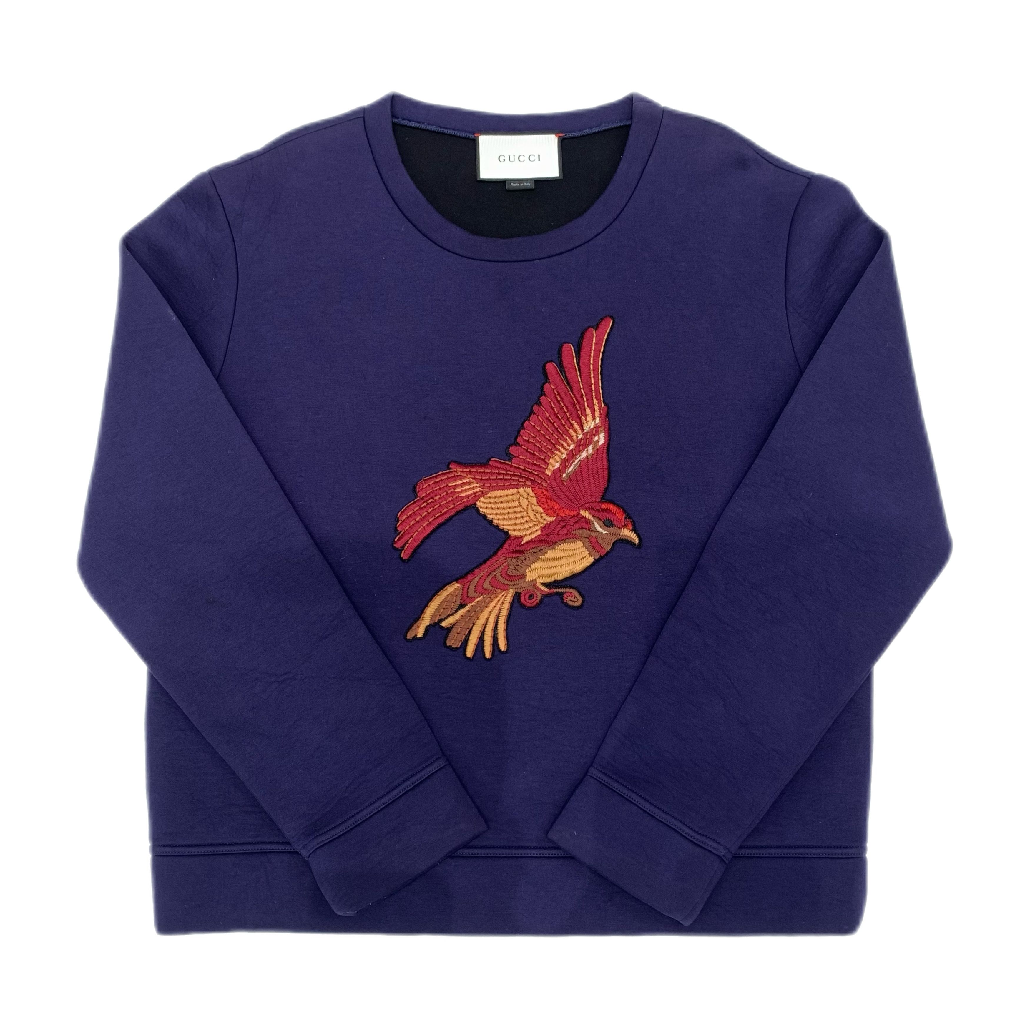 Gucci Gucci Sweatshirt Navy Cotton Crewneck (Size M) Size M / US 6-8 / IT 42-44 - 1 Thumbnail