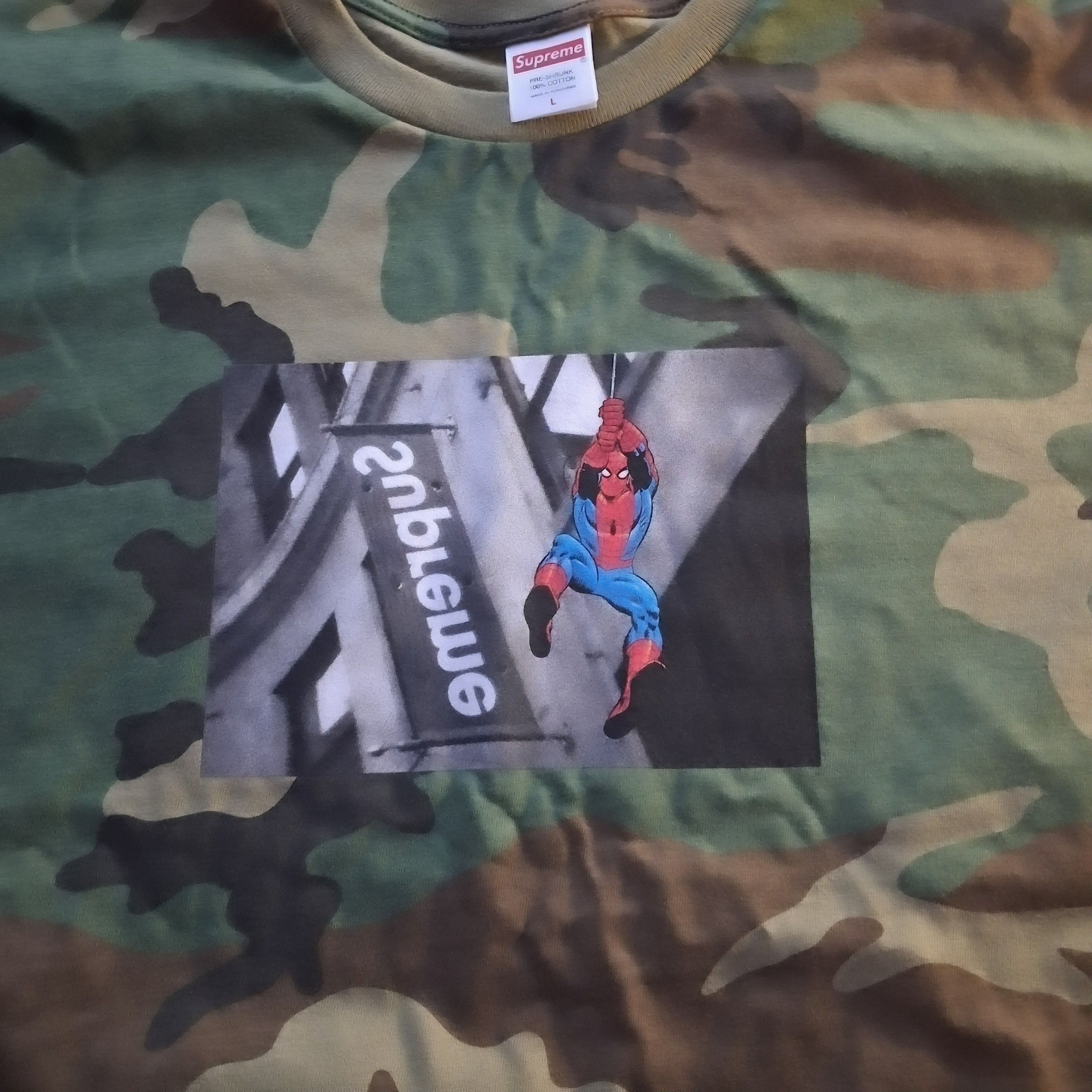 Supreme Supreme Spider-Man Tee Woodland Camo Size L DS Size US L / EU 52-54 / 3 - 3 Thumbnail