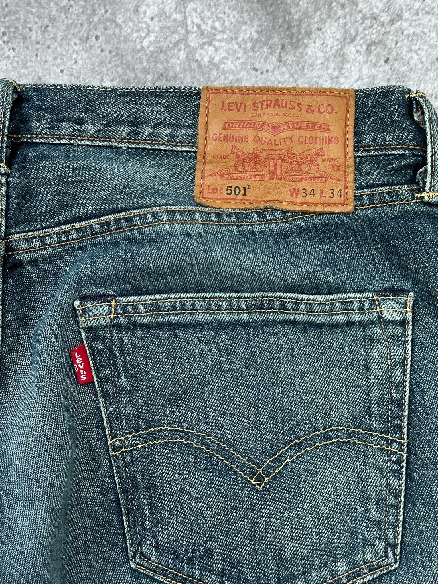 Levi's × Levi's Vintage Clothing Levi's 501 Blue Denim Pants Jeans 34x34 Size US 34 / EU 50 - 12 Thumbnail