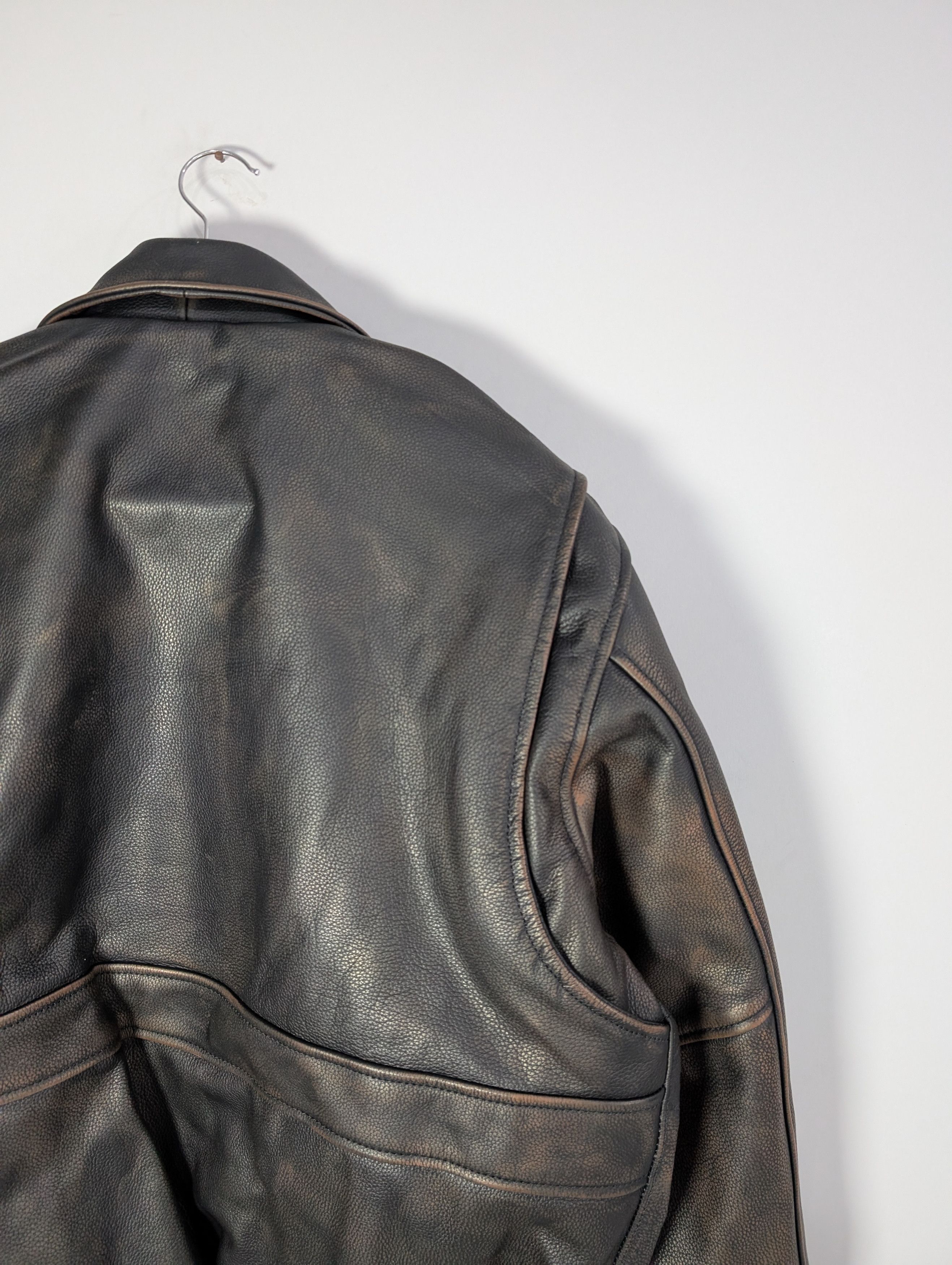 Vintage Oversized Retro Vintage Look Real Cowhide Leather Jacket Size US M / EU 48-50 / 2 - 5 Thumbnail