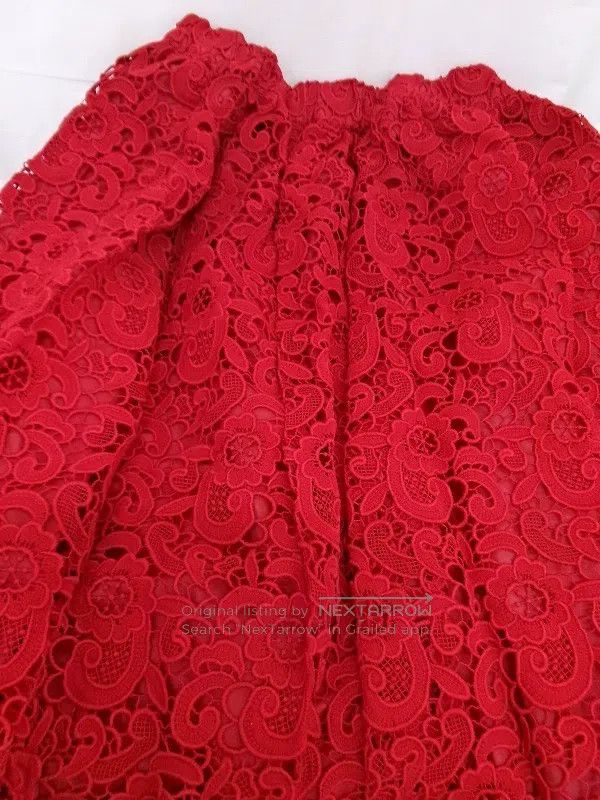 Comme des Garcons Comme Des Garcons size S Red vintage patterned skirt Size 23" - 4 Thumbnail