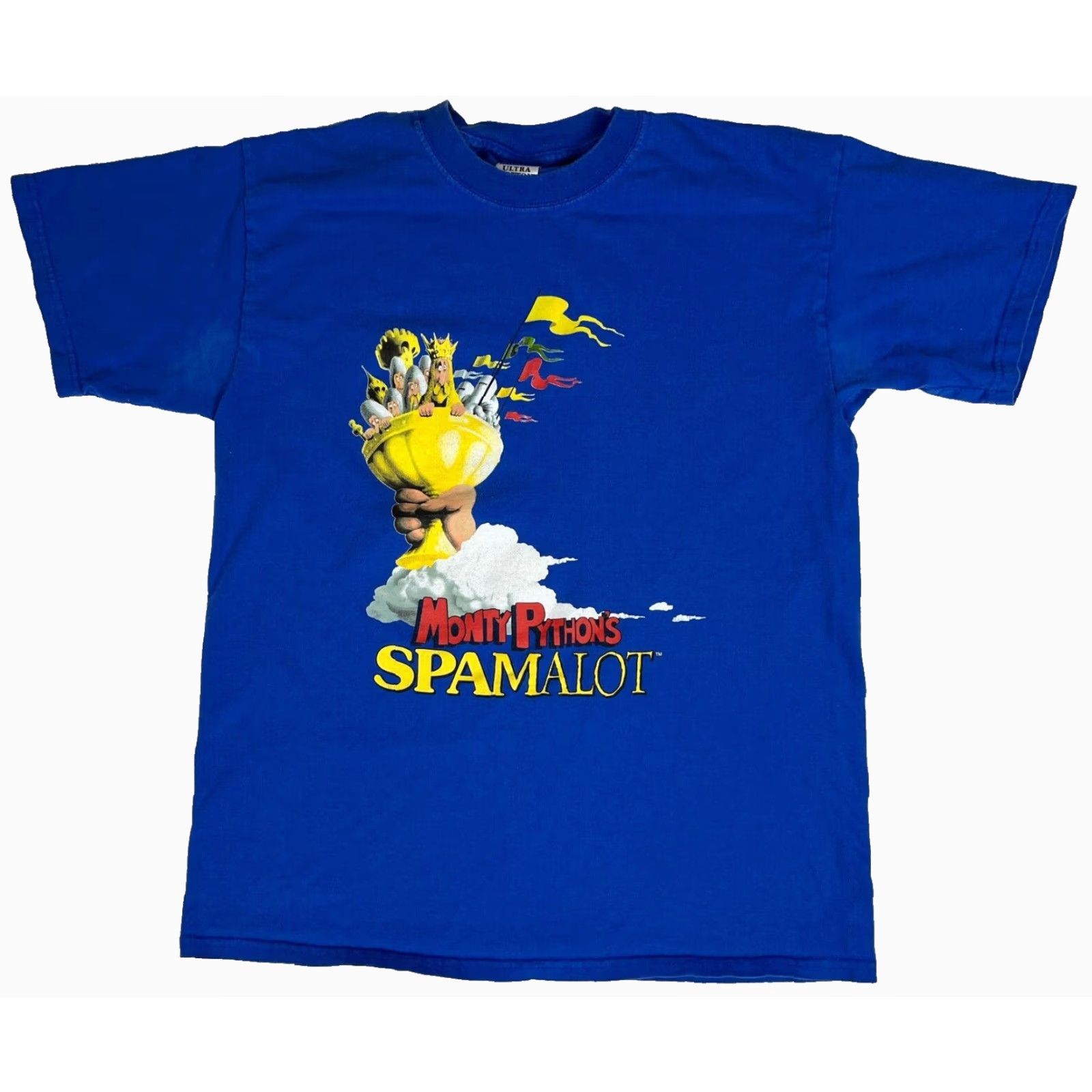 Gildan VINTAGE Men’s Gildan T-Shirt Monty Python’s SpamAlot Crew Neck Short Sleeve Blue 100% Cotton Size M Mens Size US M / EU 48-50 / 2 - 2 Thumbnail