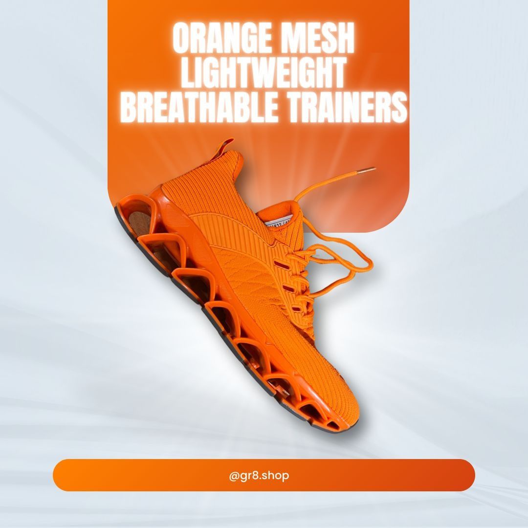 Other Orange Mesh Lightweight Breathable Trainers Size 7 Size US 7 / EU 40 - 1 Thumbnail