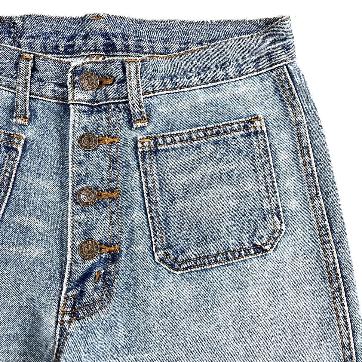 If Six Was Nine × Japanese Brand × Le Grande Bleu (L.G.B.) Y2k Georgia Love Bell Bottons Flared Jeans Bootcut Lgb Goa Size 28" / US 6 / IT 42 - 7 Thumbnail