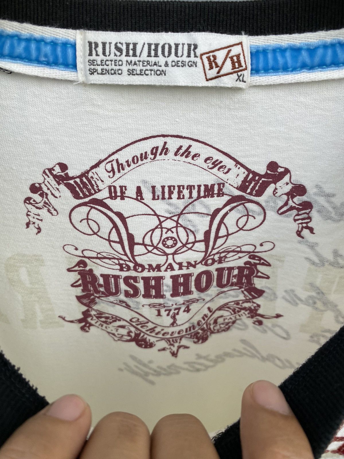Vintage Rush Hour Japanese Vintage Single Stitch Super Cool Raglan Size US XL / EU 56 / 4 - 13 Thumbnail