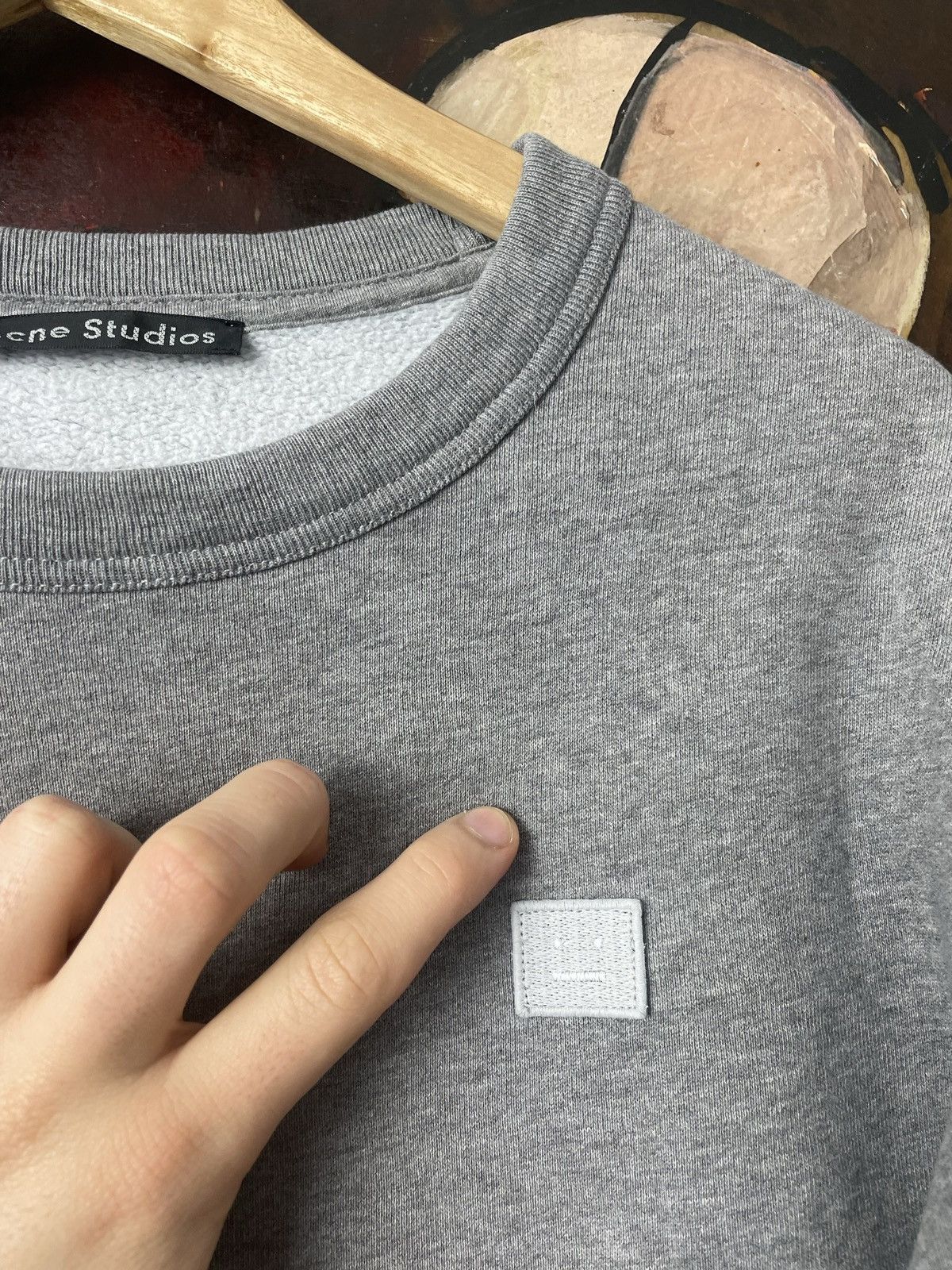 Acne Studios Acne Studios Fairview Face Mini Logo Casual Grey Crewneck Size US XS / EU 42 / 0 - 2 Thumbnail