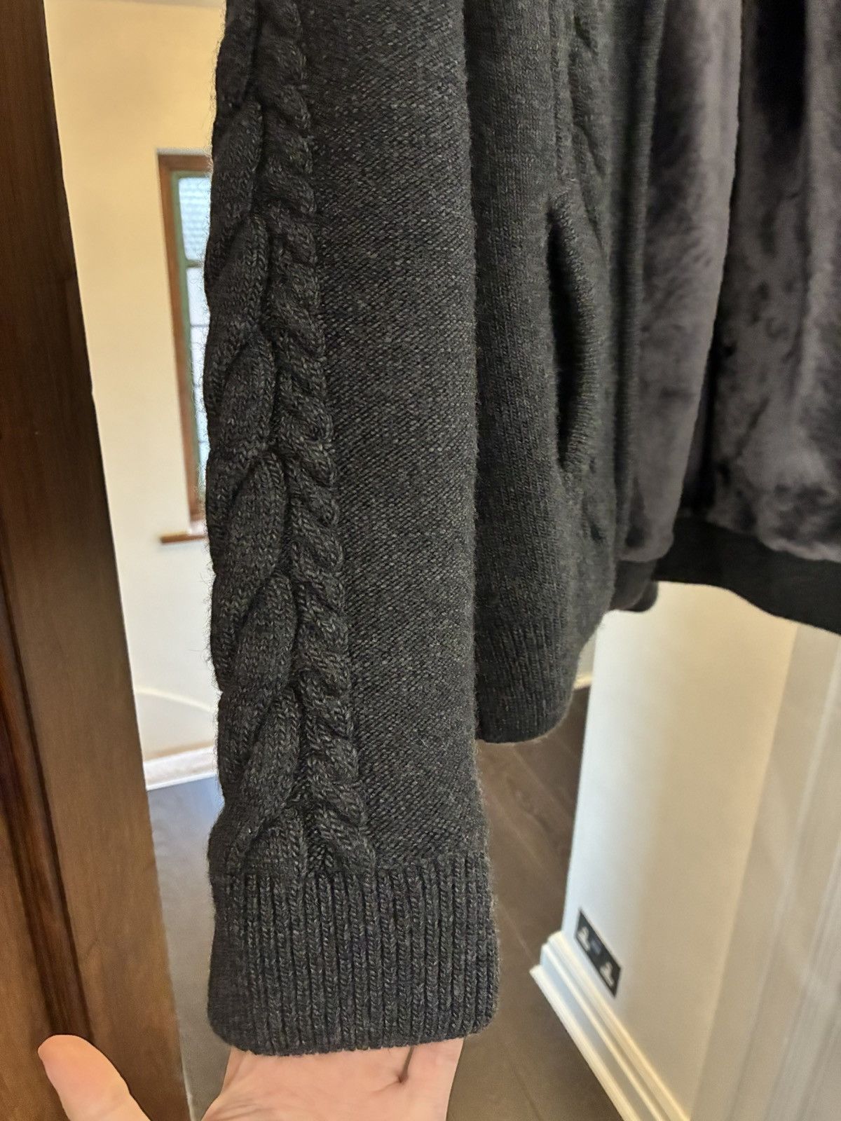 Kiton Kiton full lamb fur lined cashmere cable knit cardigan it 48 Size US M / EU 48-50 / 2 - 5 Thumbnail