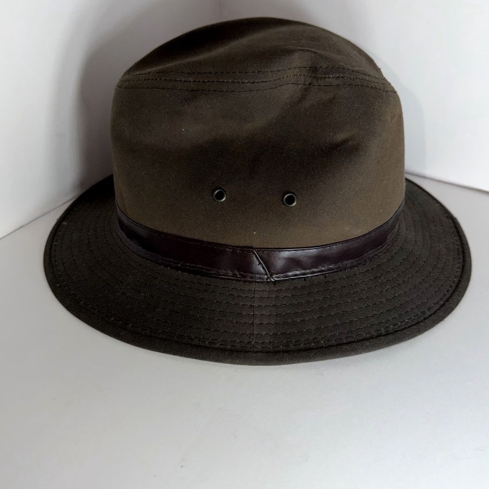 Duluth Trading Company Duluth Trading Bucket Hat Mens Size XL Brown Vented Oil Cloth Hiking Outdoor New Size ONE SIZE - 4 Thumbnail