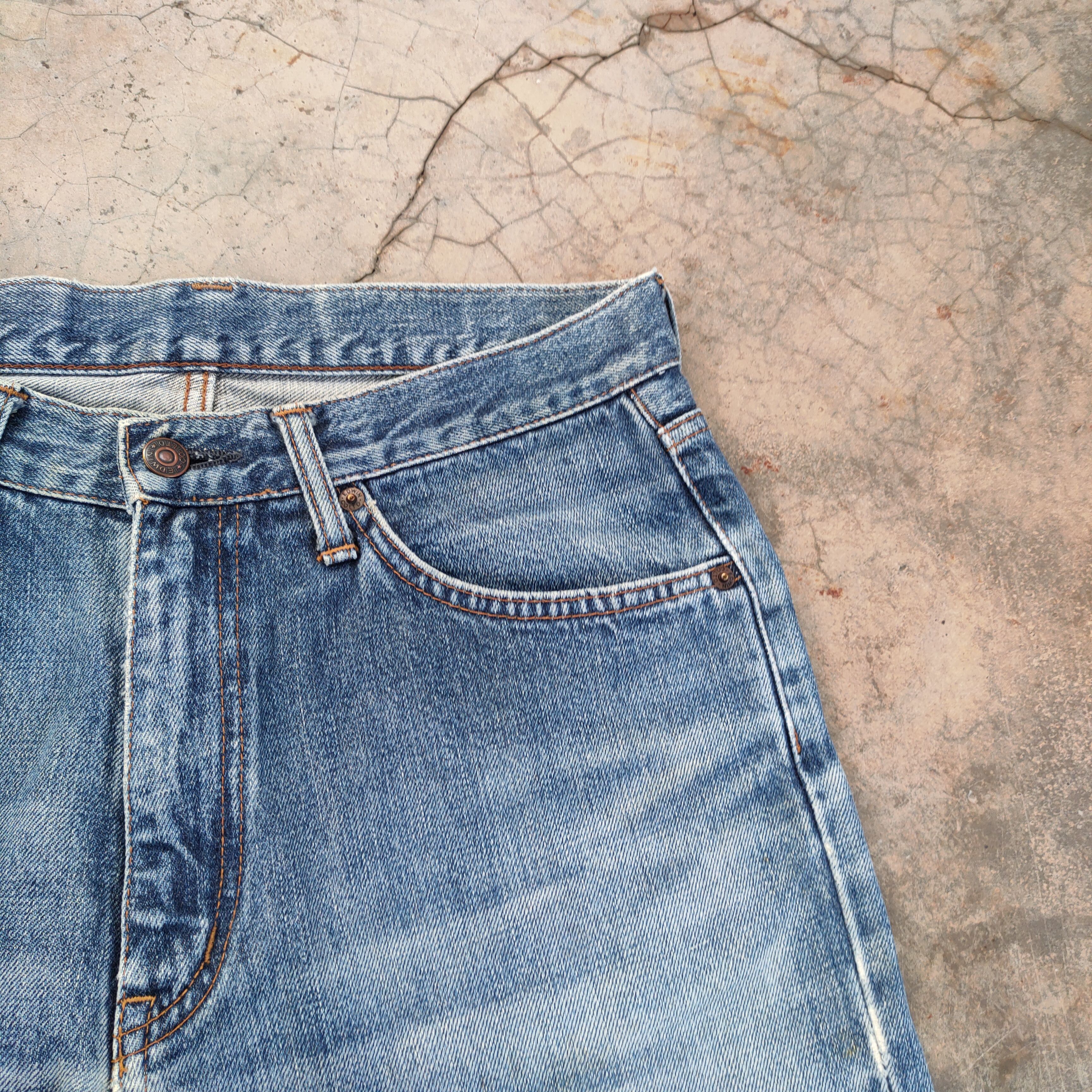 Japanese Brand EDWIN VINTAGE FADED DISTRESSED JEAN DENIM PANTS W32 Size US 32 / EU 48 - 7 Thumbnail