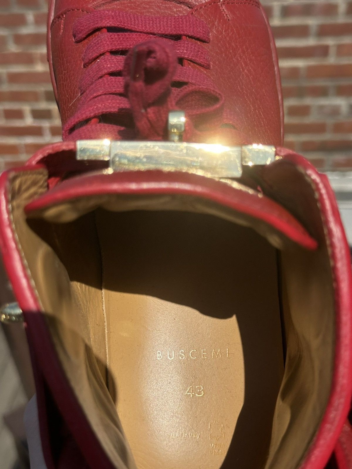 Buscemi Buscemi “Deep Red” 100MM Sneakers Size US 10 / EU 43 - 4 Thumbnail