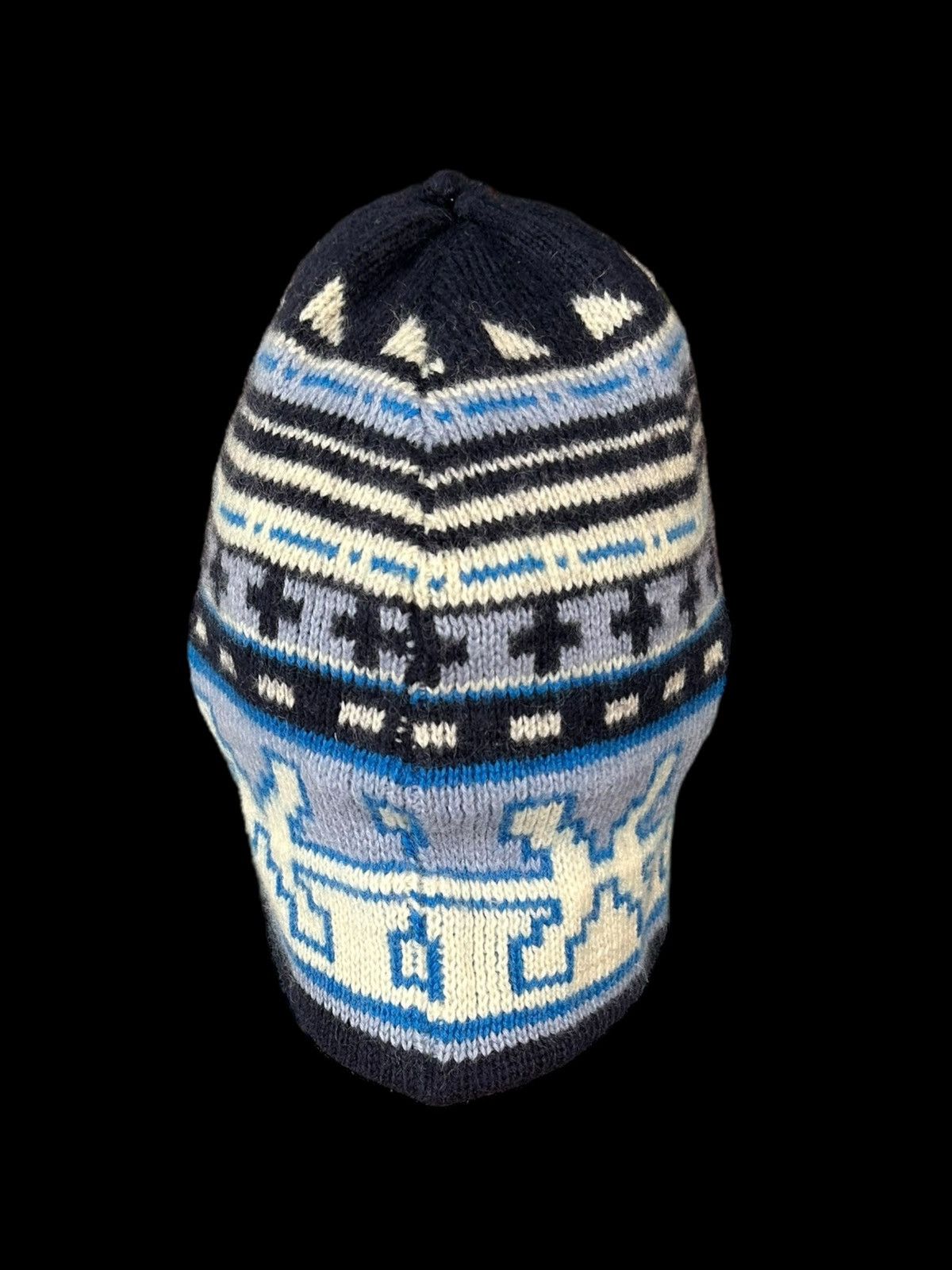 Japanese Brand × Kapital × Vintage Crochet Knitt Rare Design wool Beanie Hats Size ONE SIZE - 3 Thumbnail