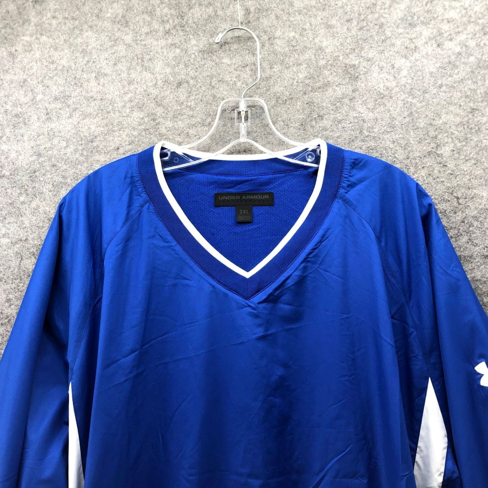 Under Armour Under Armour Windbreaker V-Neck Pullover Mens 2XL Blue Jacket Training Active Size US XXL / EU 58 / 5 - 3 Thumbnail