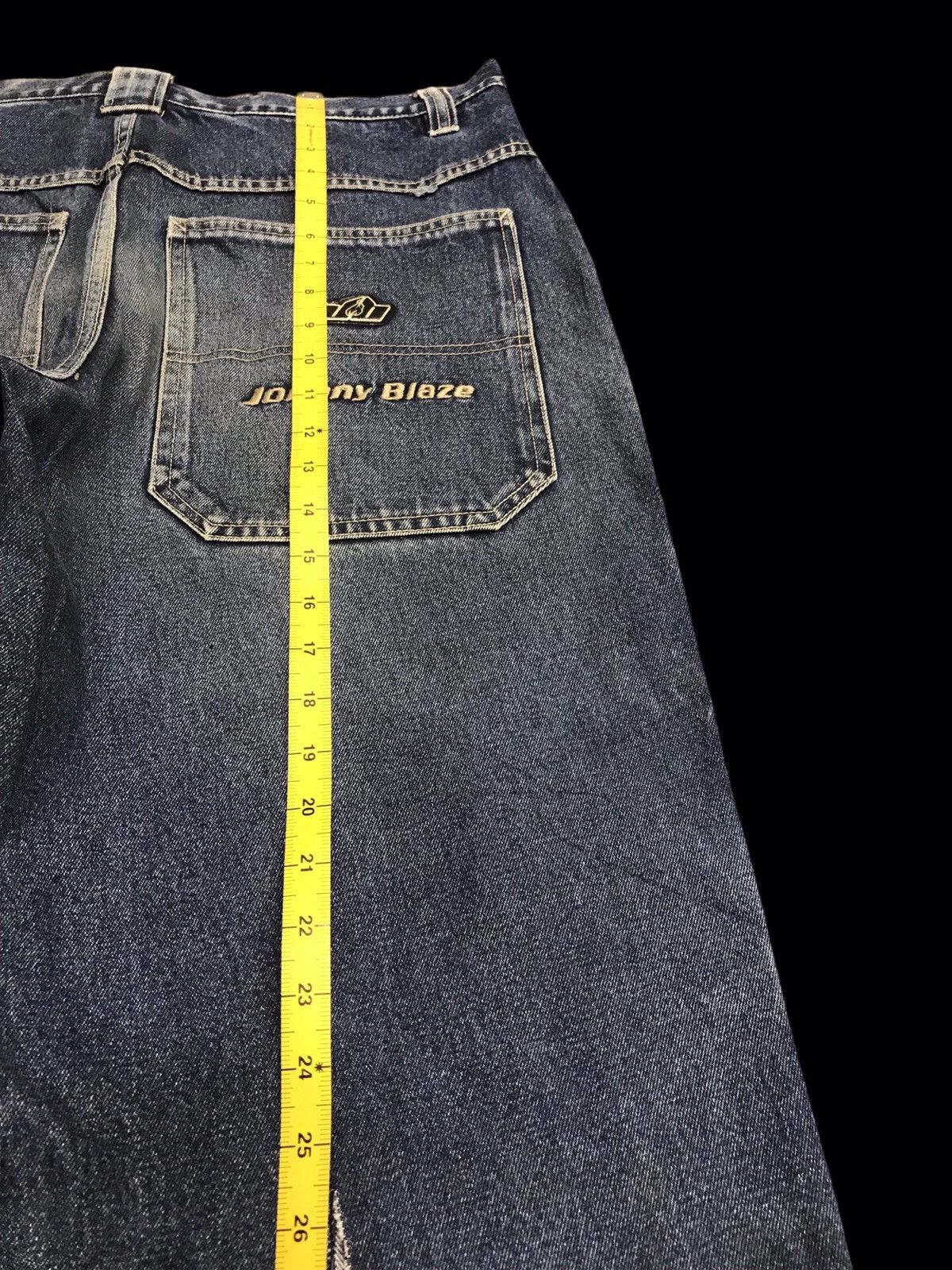 Vintage 🔥SUPER BAGGY🔥Vintage Johnny Blaze Baggy THRASHED DENIM F24 Size US 36 / EU 52 - 15 Thumbnail