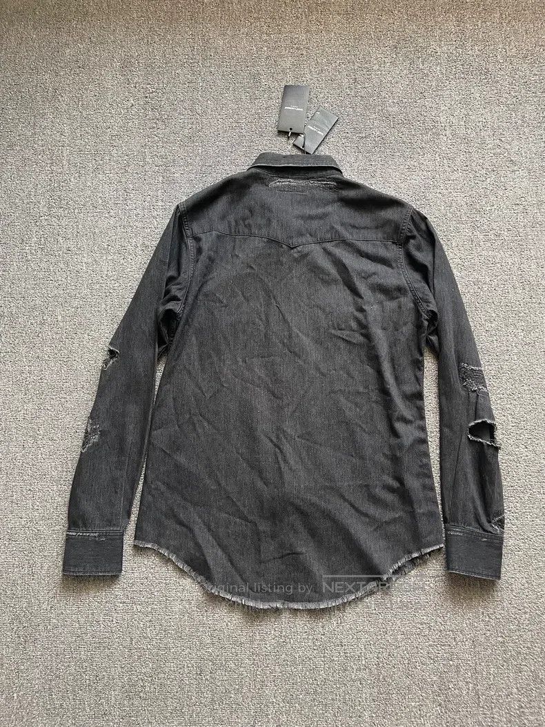 Saint Laurent Paris Saint Laurent Paris Cat Eye Destroyed Shirt Size US M / EU 48-50 / 2 - 2 Thumbnail