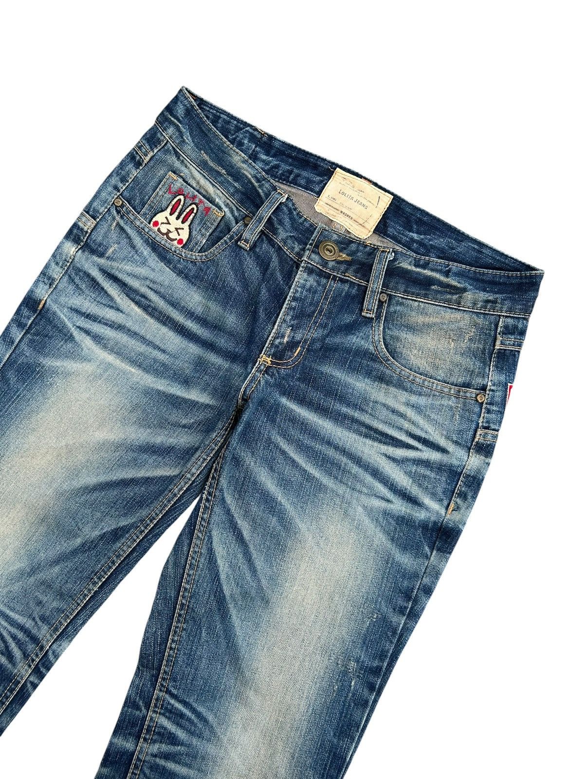 Kapital YOSHITOMO NARA LOLITA Exotic Vintage Distressed Denim Jeans Size US 34 / EU 50 - 5 Thumbnail