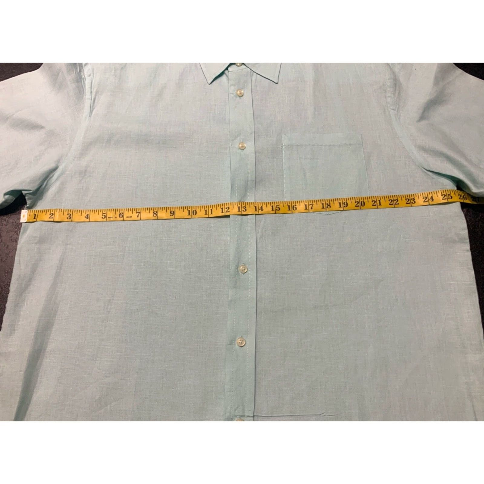 Vintage VINTAGE Cezani Linen Button-Up Shirt Mint Green XL Short Sleeve Mens Size US XL / EU 56 / 4 - 7 Thumbnail