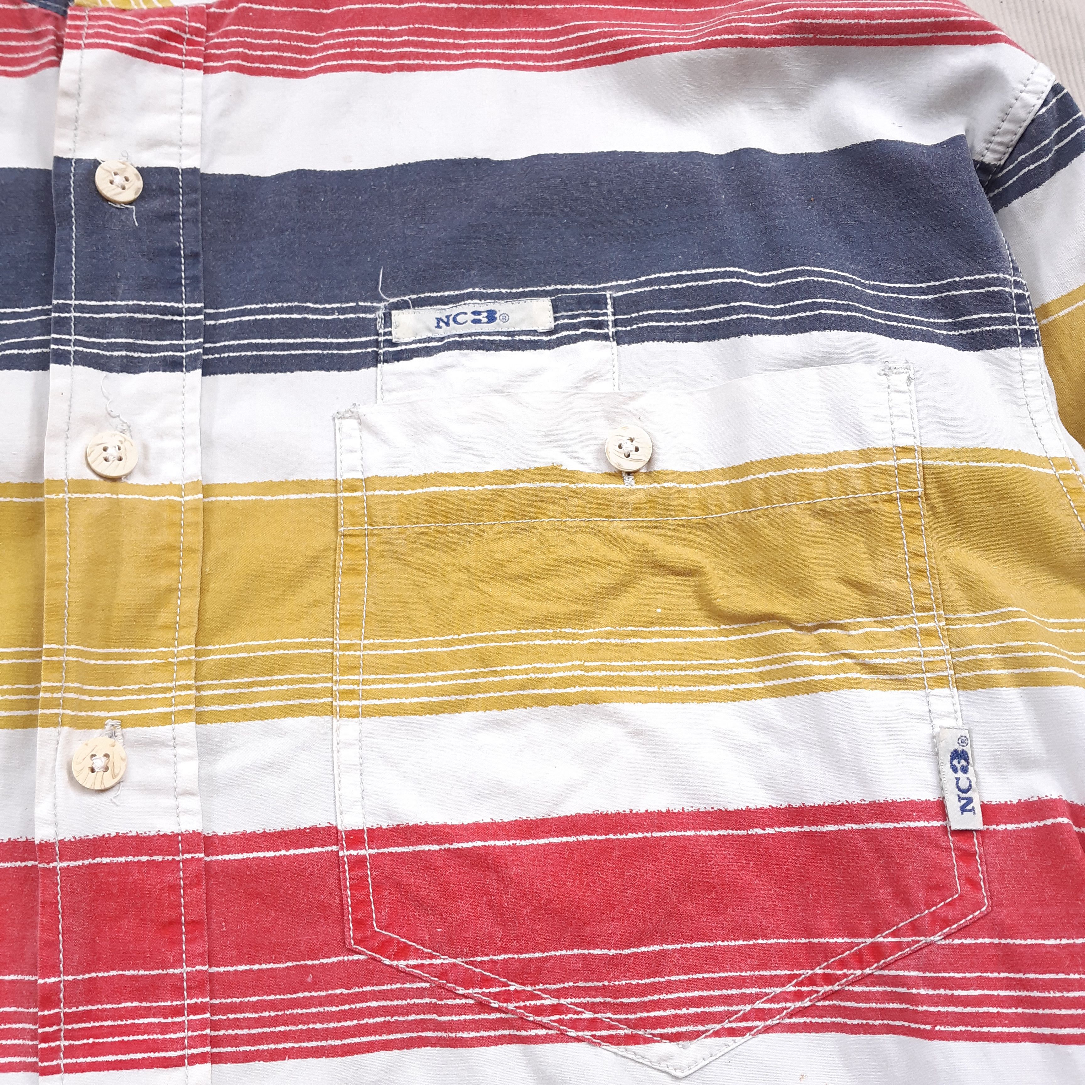 Nigel Cabourn NC3 by Nigel Cabourn Vintage Mens Shirt Striped Large Size US L / EU 52-54 / 3 - 3 Thumbnail