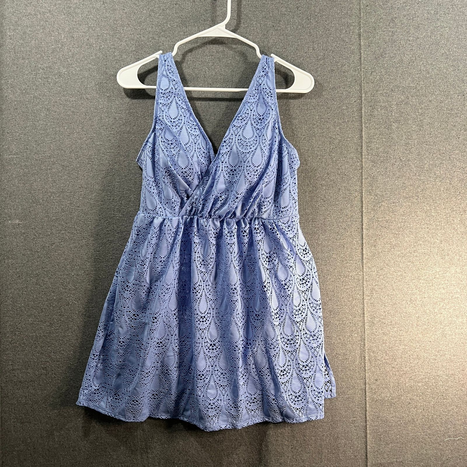 Denim & Co. Denim & Co. Beach Surplice Stretch Lace Swim Dres Size XL / US 12-14 / IT 48-50 - 1 Thumbnail